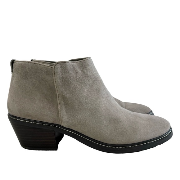 Sam Edelman Pryce Putty Suede Block Heel Ankle Booties Size 10M - Picture 3 of 16